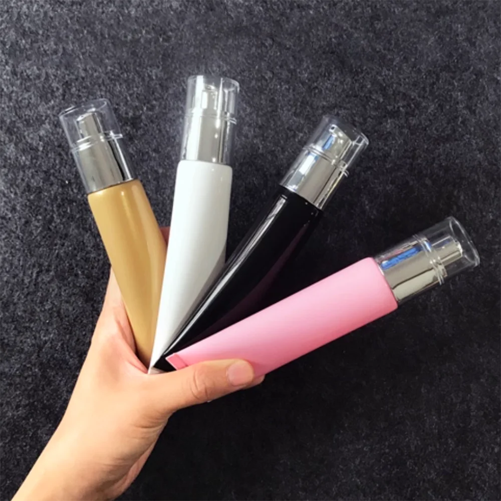 

50 мл безвоздушный насос, мягкий тюбик, пустая бутылка для сдавливания, косметический крем, эссенционный лосьон, многоразовый контейнер, 50 г, белый, черный, серебристый, золотой