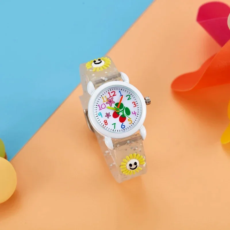 Jam Tangan Anak Perempuan Jam Tangan Kuarsa Silikon Anak Laki-laki Perempuan 3D Hadiah Anak Jam Tangan Anak