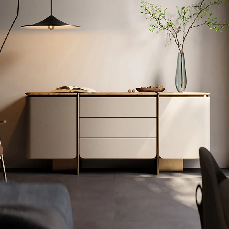 

Italian-style entrance cabinet, light luxury style, household living room partition cabinet