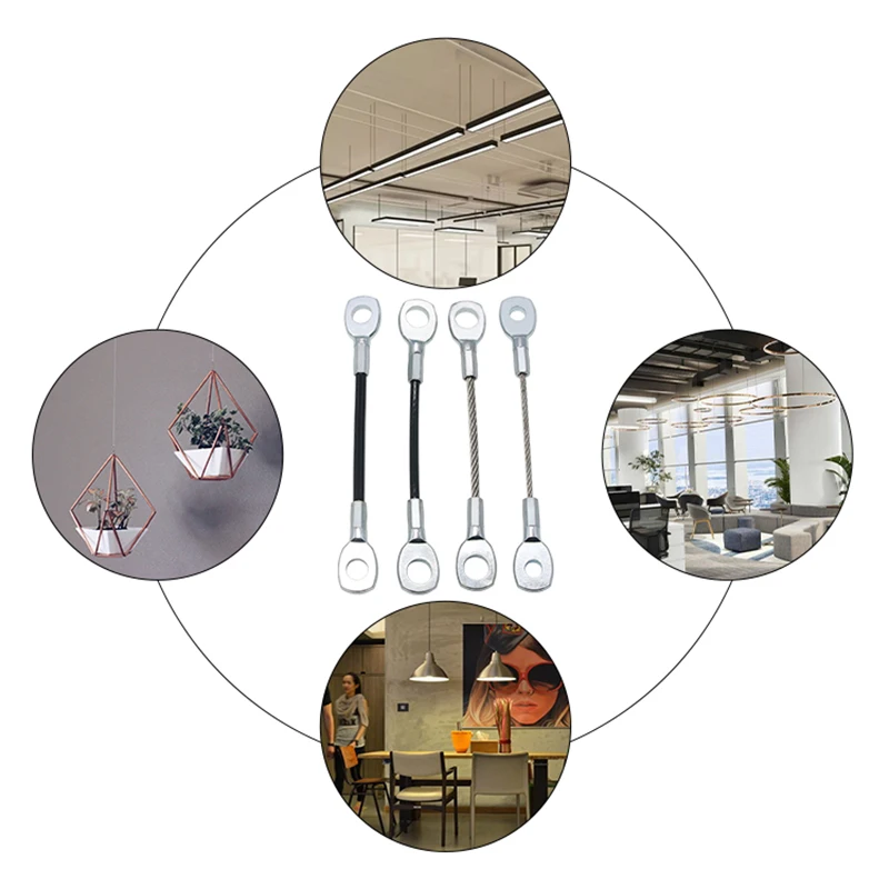 Picture 7: 3-6mm Stainless Steel Wire Rope Fish Eye Terminal Wire Rope, Anti Fall Safety Rope Suitable for Mechanical Equipment/Suspension