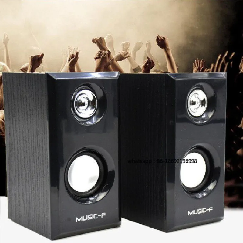 Popular D092 Wooden Small Speaker Subwoofer USB Audio Desktop Notebook Suitable for Cross-border Computer Accessories