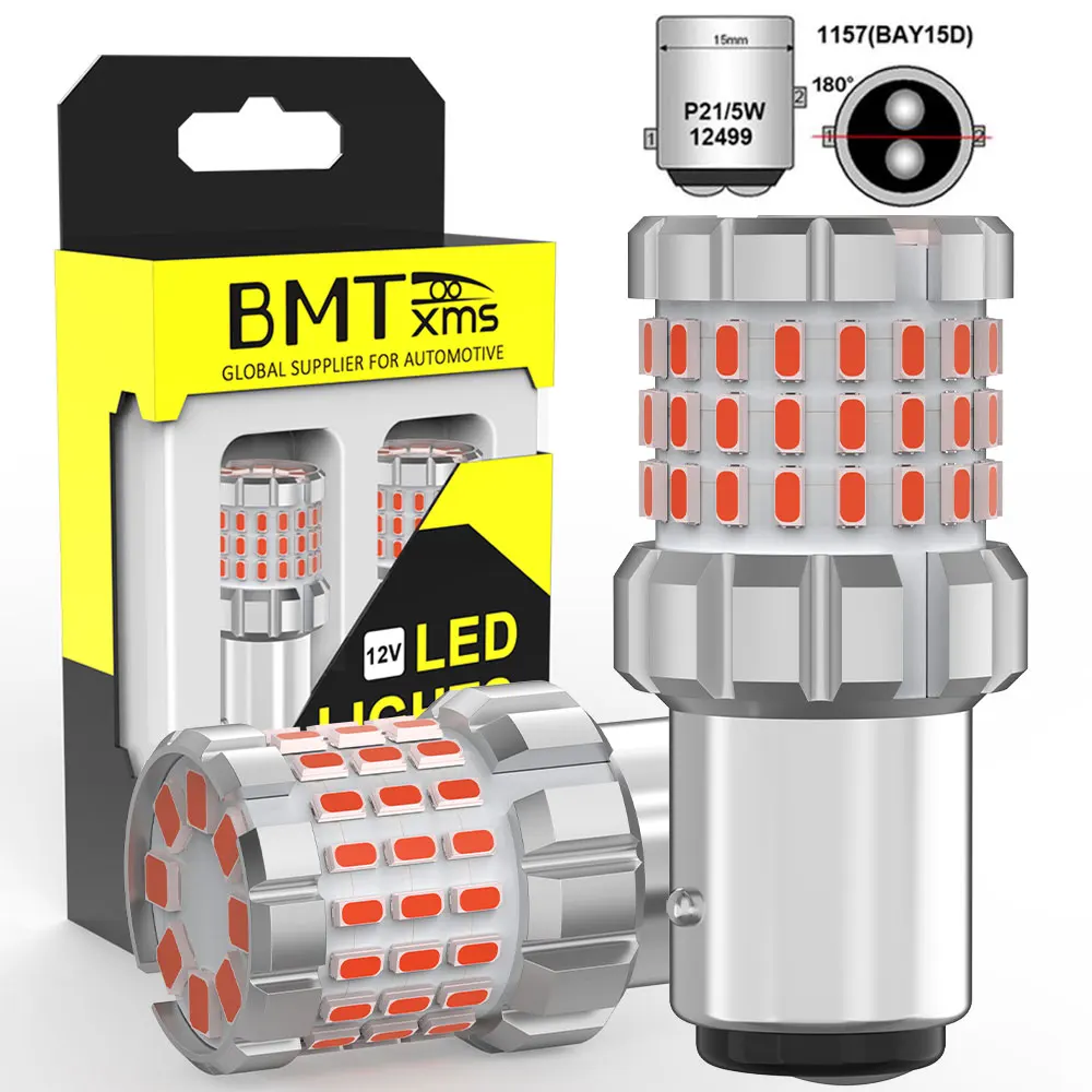 BMTxms 2 قطعة 1157 BAY15D P21/5 واط LED الفرامل وقف مصباح إشارة لشركة فيات 500x 500c 500l برافو كروما دوبلو دوكاتو باليو باندا بونتو