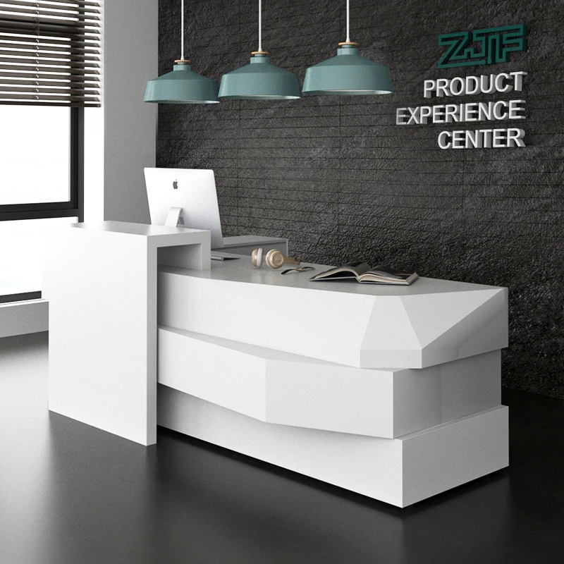 

counter service reception desks commericial l shaped office modern welcome reception desks salon white bureau office furniture