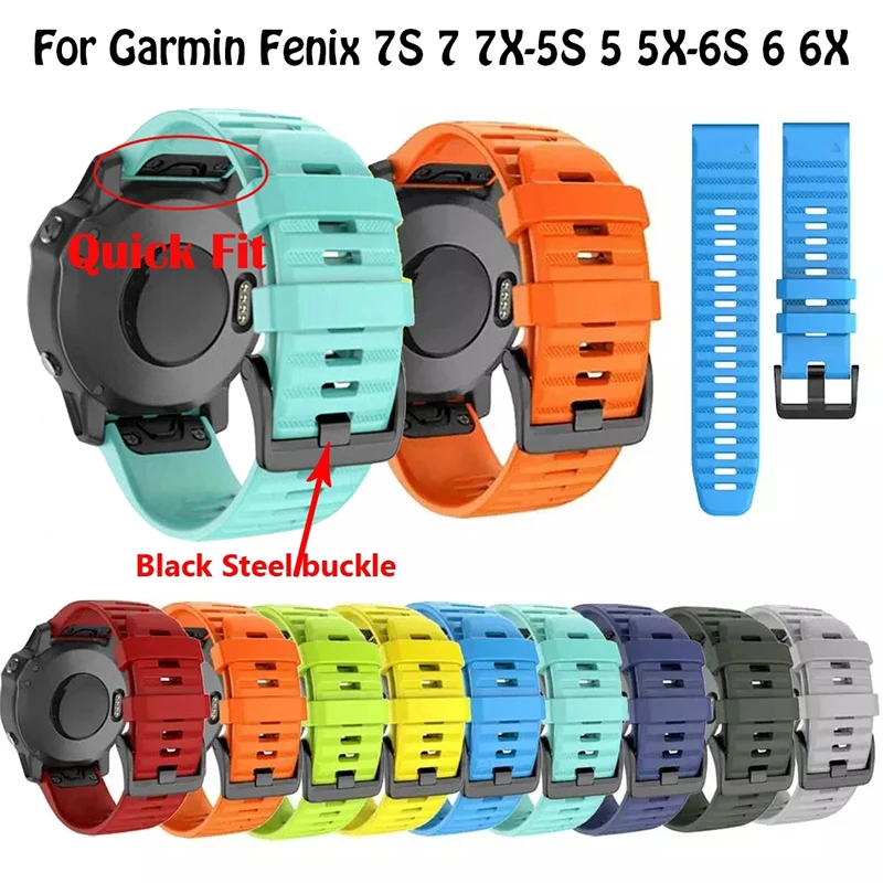 20mm 22mm 26mm Watch Strap for Garmin Watch Forerunner 945/935/735/645/630/620 Replaceable Strap for Fenix 7 7X 7S 6S 6X D2 MK1