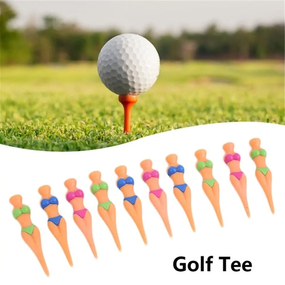 

Plastic 5 Pcs/Lot Sexy Attractive Lady Model Ball Holder Bikini Golf Tees Clubs Tee Golf Accessories Golf Training