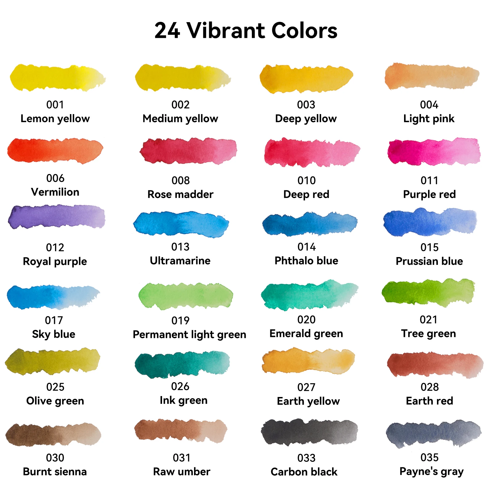 مجموعة ألوان مائية من MeiLiang 24، صبغة ألوان مائية صلبة لفناني الرسم واللوازم المدرسية #6