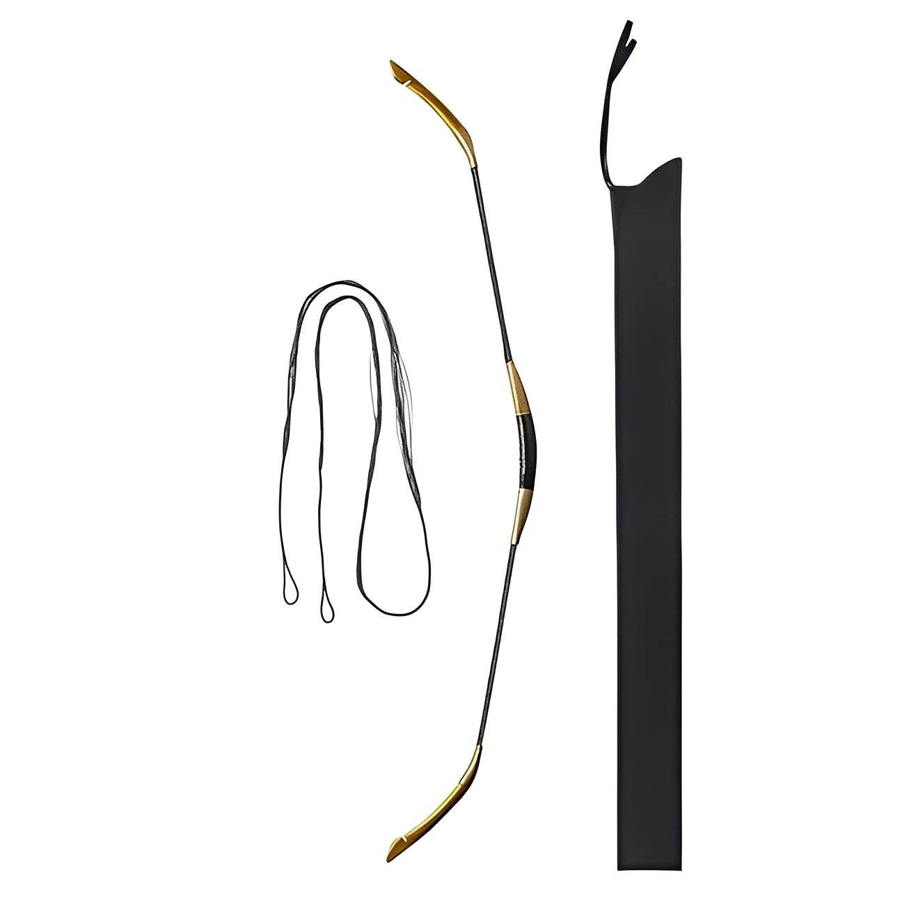 Longbow traditionnel en bois fait à la main, pratique du tir à l\'arc et de la chasse, courbé, artériel, 20-60