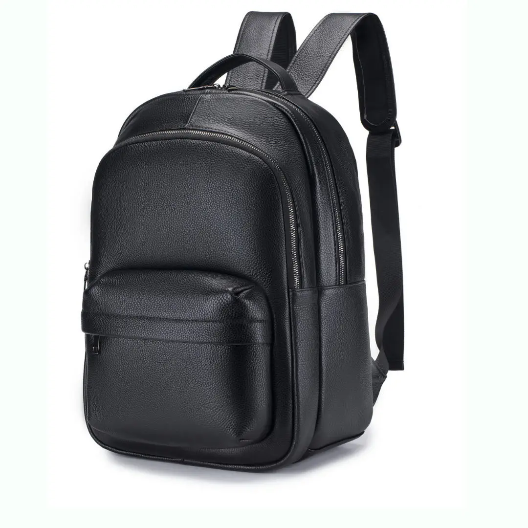 Black Genuine Leather Backpack Man 2026 New Cowhide Travel Bags Causal Daily Cow Leather Shoulder Bag