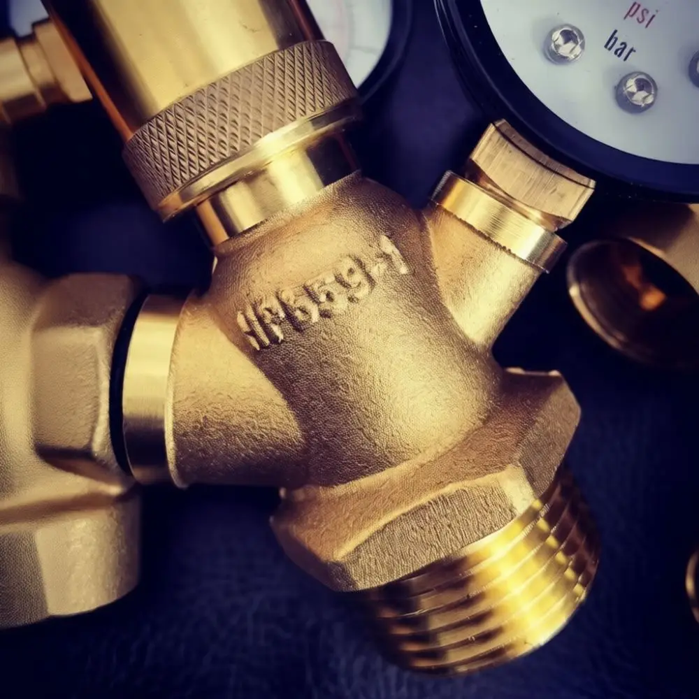 Brass Integrated Air Vent Pressure Relief Gauge For Boiler Floor Heating System Hydraulic Pneumatic Control