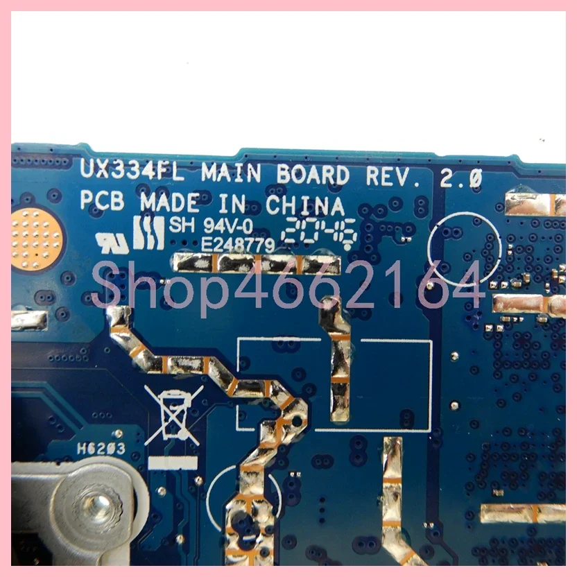 Imagem -04 - Placa-mãe para Laptop para Asus Mainboard i5 I78th 10 ° Cpu 8g 16g Ram Mx150 Gpu Ux463fl Ux434fl Ux434fac Ux334fl Ux434flc