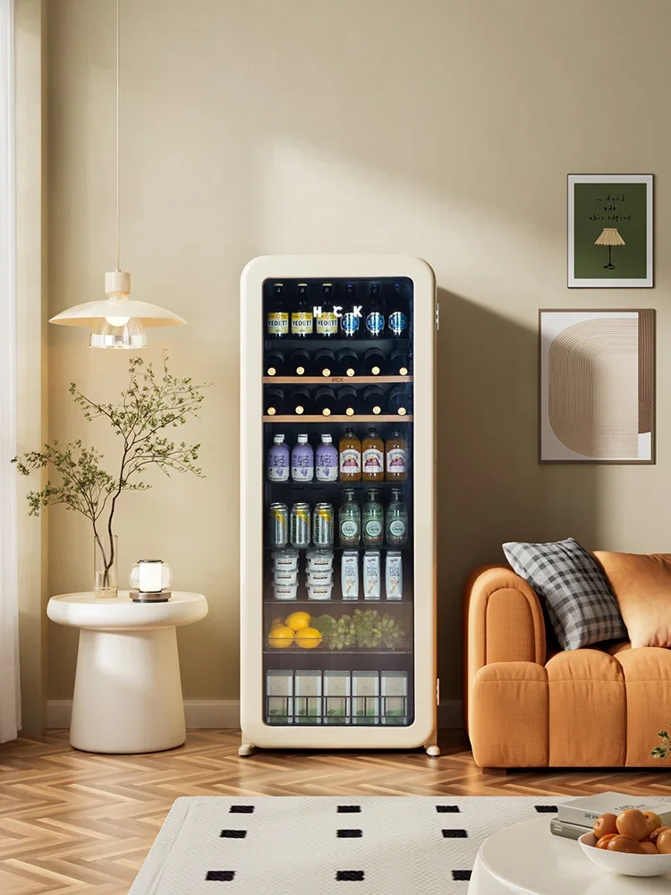 Ice bar refrigerator ultra-thin embedded in household living room tea beverage refrigerator office high value