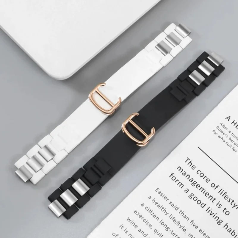 20mmX10mm High quality silicone strap with convex for cartier 21 Chronoscaph sports waterproof watchband W10198U2 W10197U2 belt