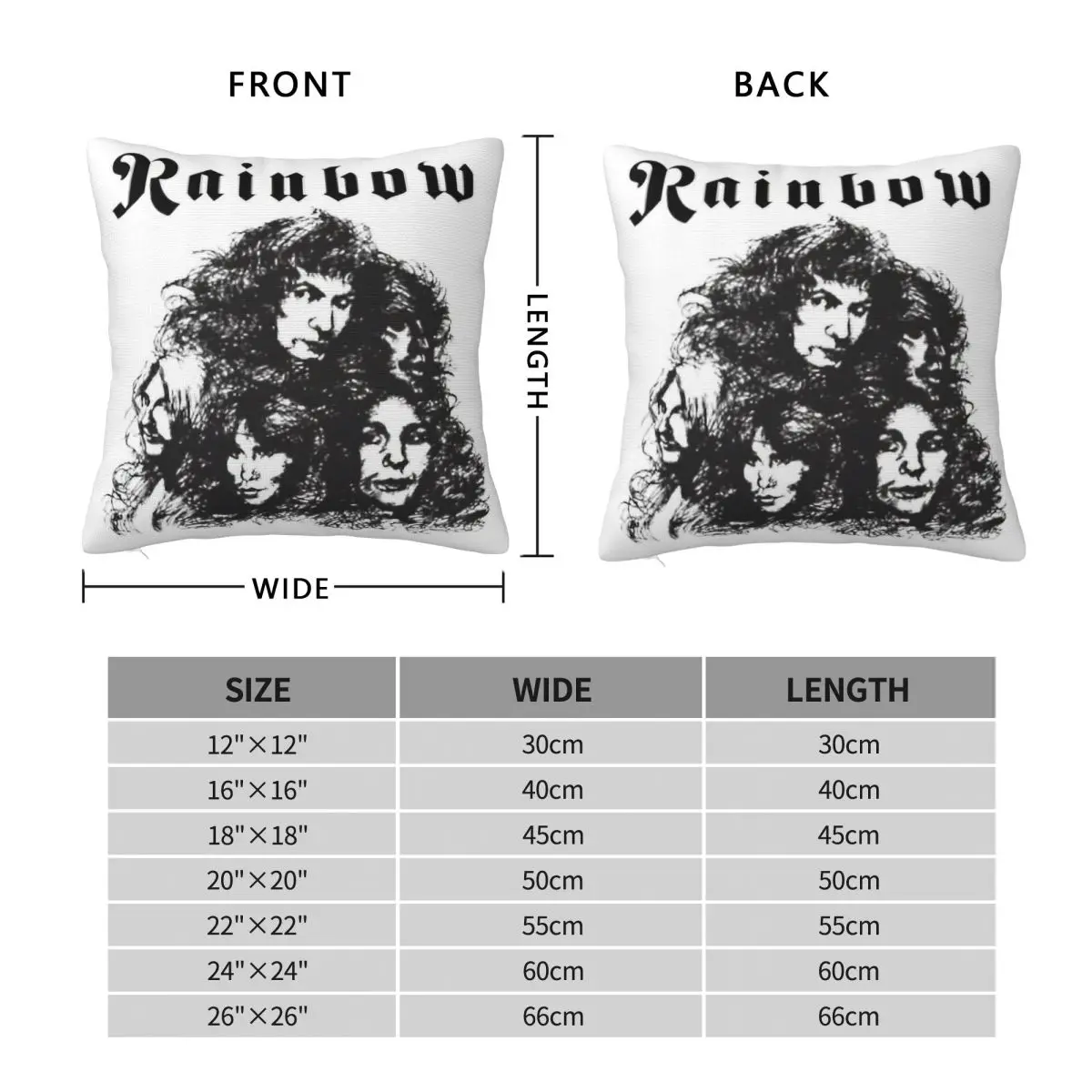 Rainbow Slipknot Black Skets Square Pillowcase Polyester Linen Velvet Pattern Zip Decorative Home Cushion Cover 45x45