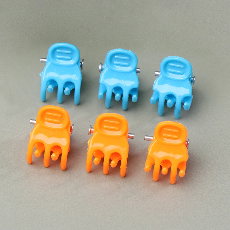 100Pcs Blue Orange 5 Claws Orchid Clips Plastic Butterfly Flowers Support Fixer For Garden Vine Stem Plants Climbing