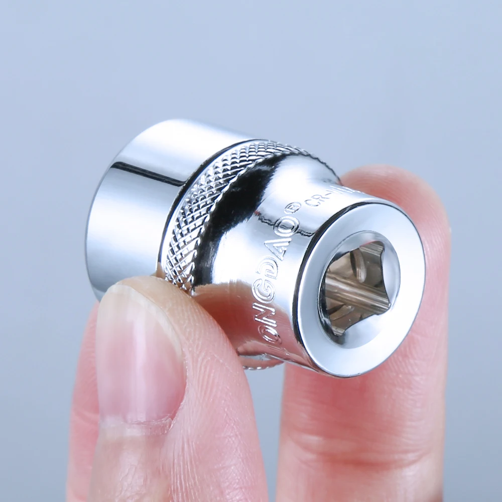 3/8 Inch Hexagon Socket Wrench 10mm Ratchet Spanner Accessory Adapter 6mm-22mm Socket Screw Removal Tool1pcs