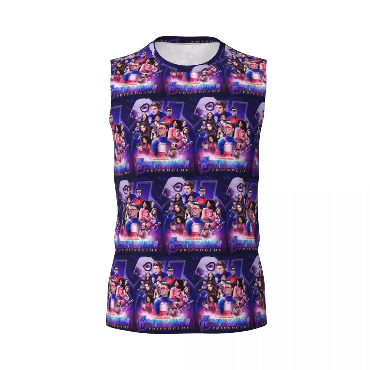 Captain Henry And Kid Danger Men Printed Sleeveless T-shirt Casual Hip Hop Street Style Beach Holiday Tank Tops