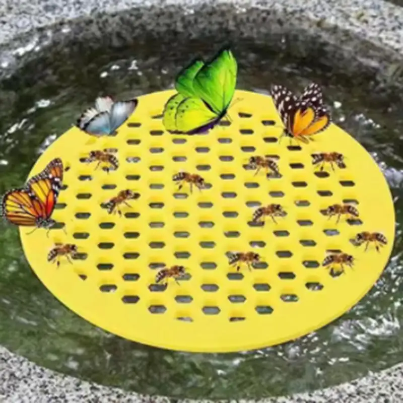 Floating Bee Island-Bee Waterer Bee Insect Drinking Tray Beekeeping Setups Luring Insect Waterer Island Tray For Outdoor Garden