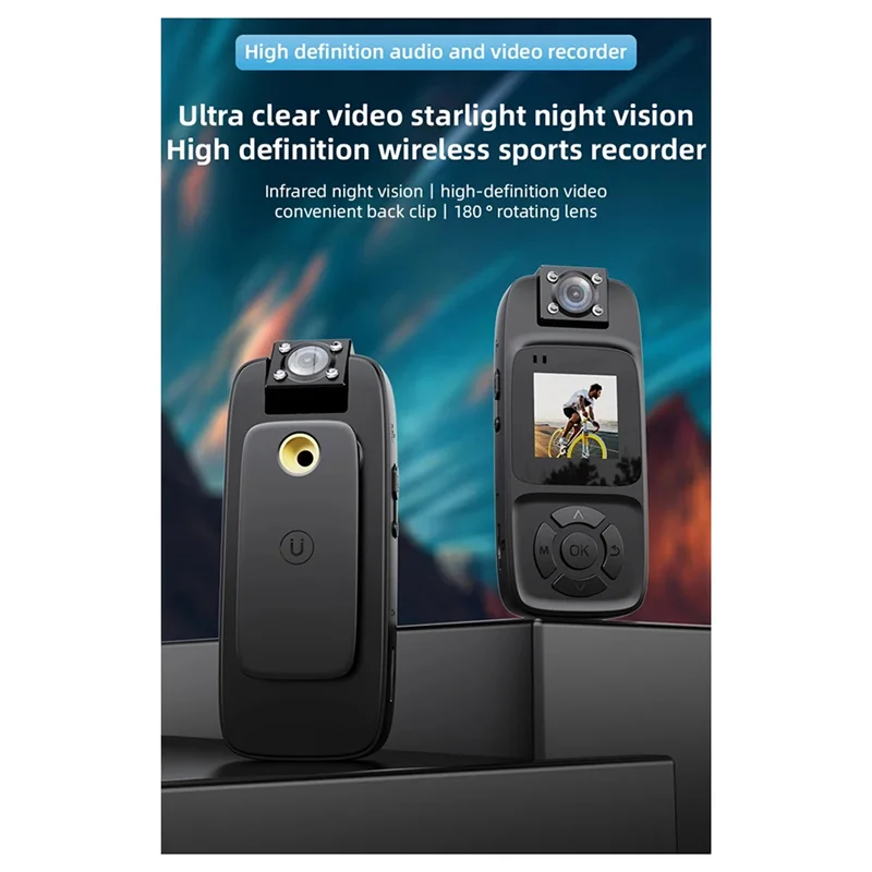 Pocket Camera Portable Digital Video Recorder 4K Handheld Video Recorder Cycling Recorder-TCES