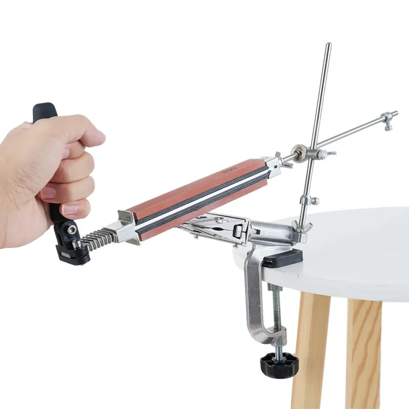 

Adjustable design stainless steel sharpening machine, durable and sturdy, equipped with 6 sharpening stones, 360 ° flip angle