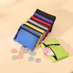 Credit Card Holder Kids Mini Cute Purse New Oxford Cloth Coin Purse Women Zipper Coin Pouch Key Earphone Data Cable Card Bag