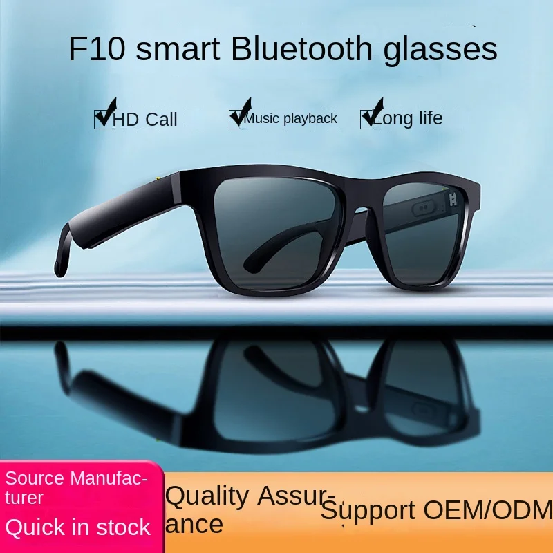 

New Bluetooth Smart Glasses Men's and Women's Audio Headset Wireless Non-Bone Conduction Black Technology Sun Glasses