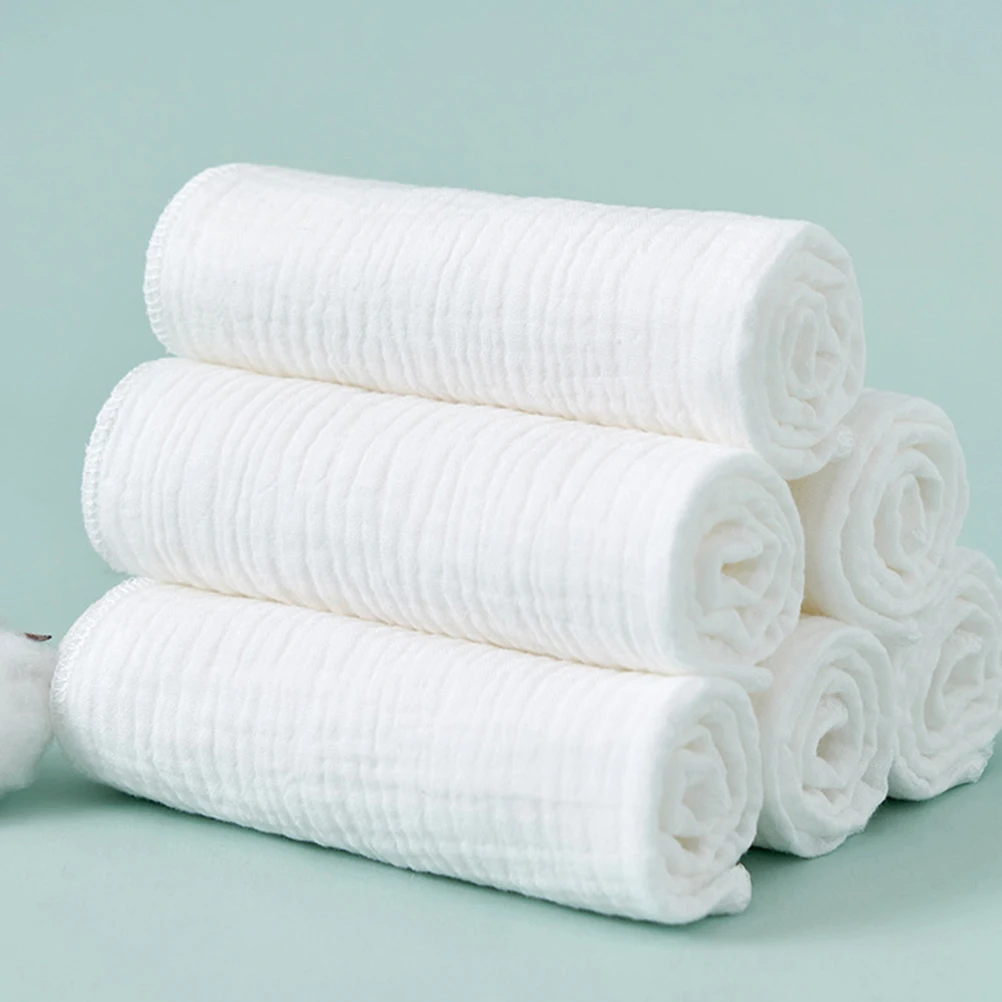 

8 Pcs Cotton Gauze Diapers Baby Washcloths for Newborn Infant Burp Burping Soft