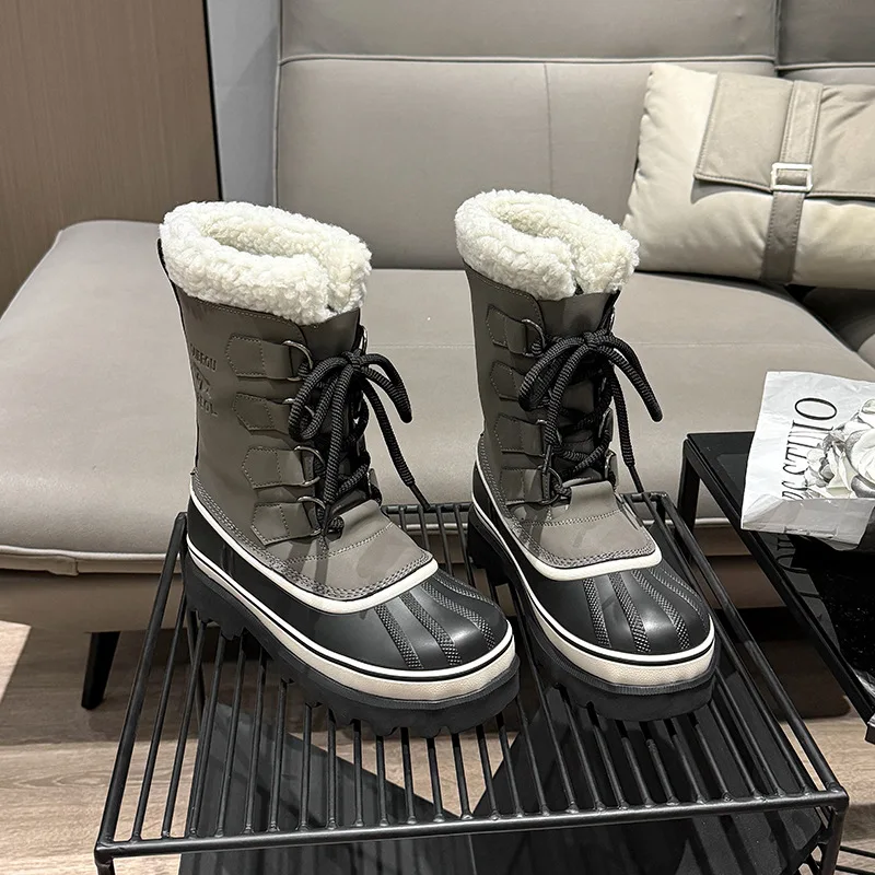 

Women's Winter Sports Shoes, Warm Snow Boots, Waterproof Outdoor Camping Hiking Shoes, Anti Slip and Wear-resistant Skiing Shoes