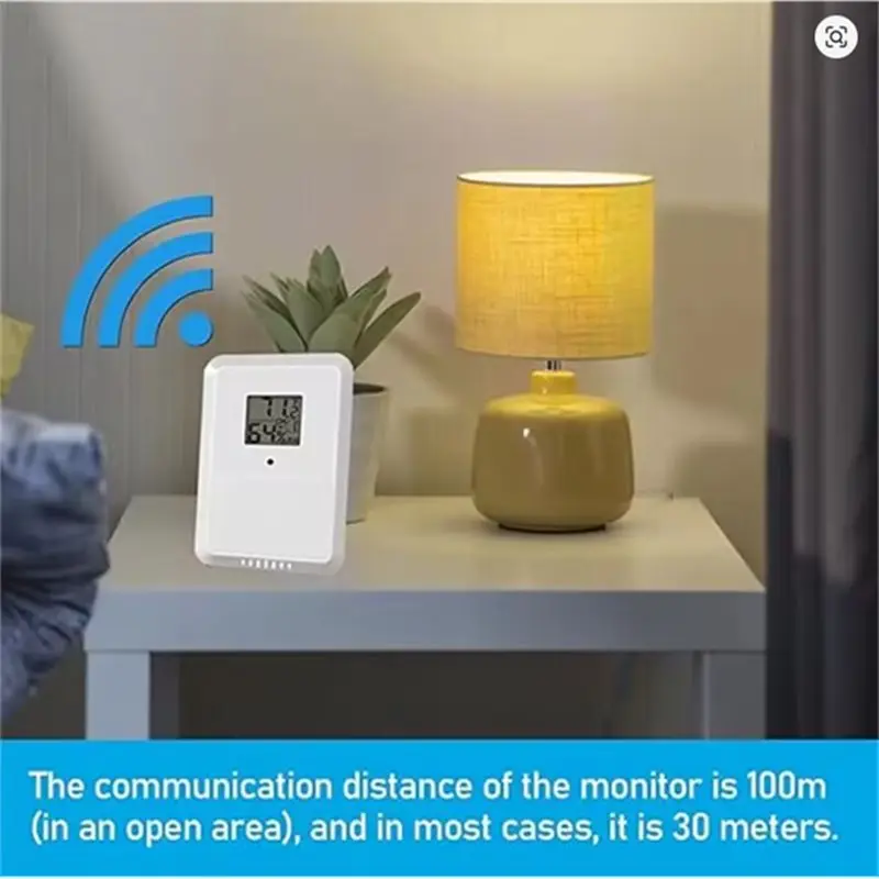 PZHI-Wireless Weather Station Clock Real-Time Warning Device For Home/Office Alexa/Google Home