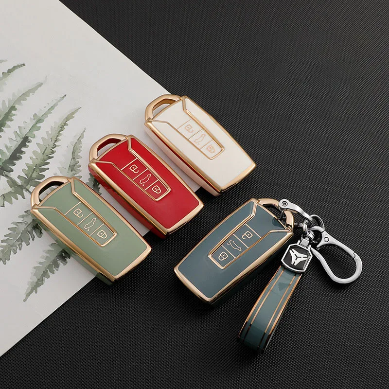 

Высококачественный новый чехол для автомобильного ключа из ТПУ для Vw Volkswagen Touareg 2019 2020 2021, брелок для ключей, кольцо, защита