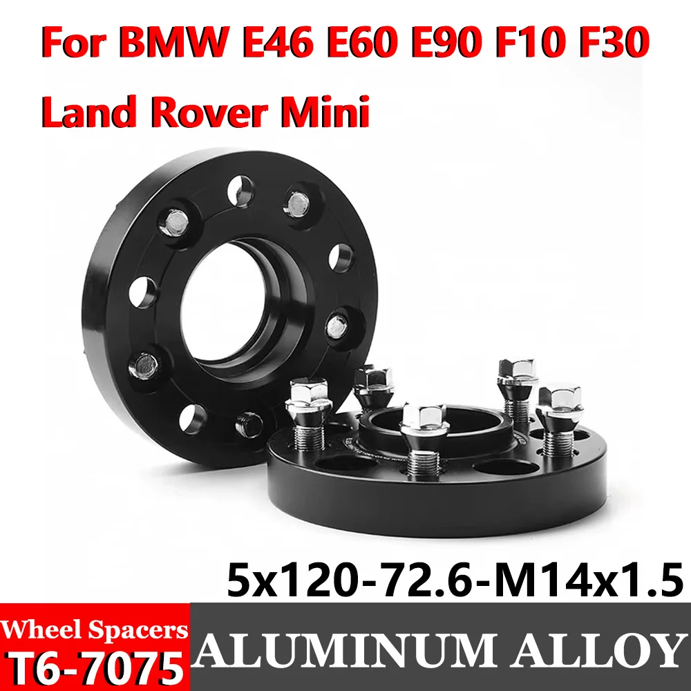 

5x120 72,6 M14x1,5 для BMW E46 E60 E90 F10 F30 Land Rover Mini Фланцевая пластина T6-7075 Проставки для колес Алюминиевая ступица расширенный адаптер