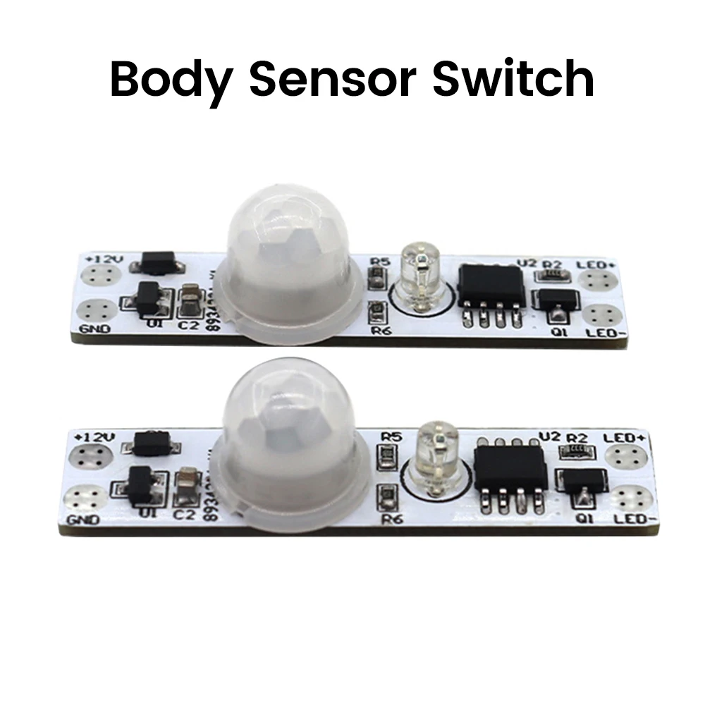 2PCS Human Presence Sensor Detector PIR Motion Sensor Switch Module Infrared Human Body Sensing Switch For Cabinet Lights 3A