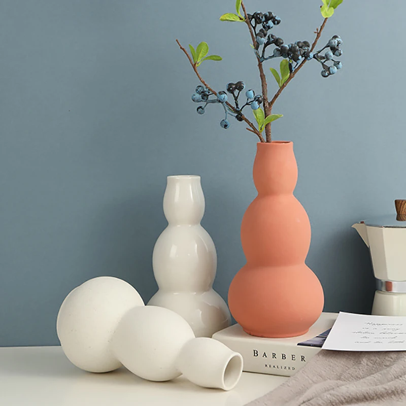 Gourd Three-layer Vase Ceramic Special-shaped Arrangement Room Table Hydroponic Art Decoration