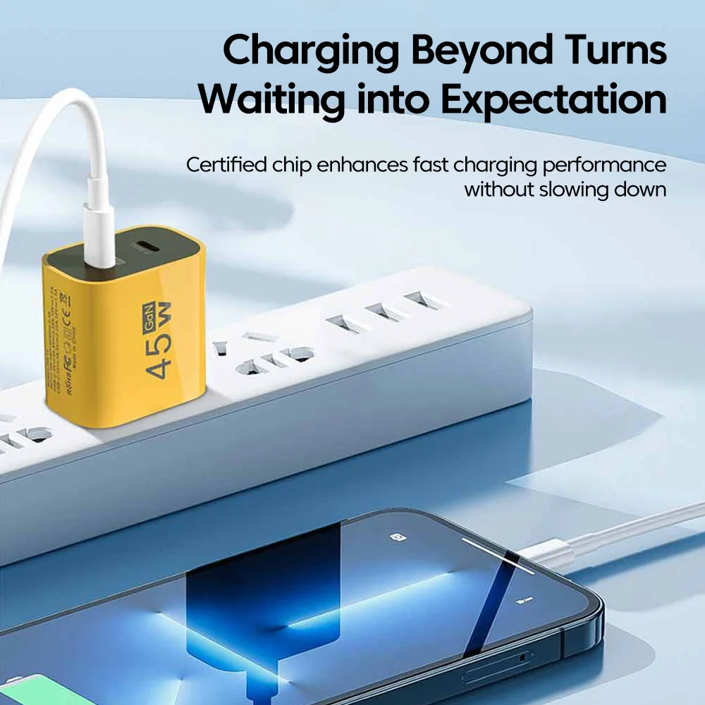 45W USB C Charger Fast Charging Dual Port Mobile Phone Charger For iPhone Samsung Huawei Xiaomi Portable Wall Charger EU/US Plug