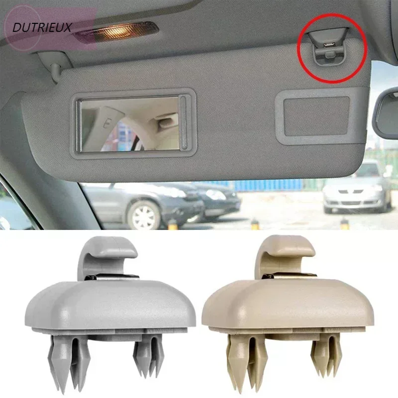 1PCS Car Sun Visor Clip Holder Hook Bracket Hanger For Audi A1 A3 A4 A5 Q3 Q5 S3 S4 S5 TT Allroad 8U0857562A Grey Interior