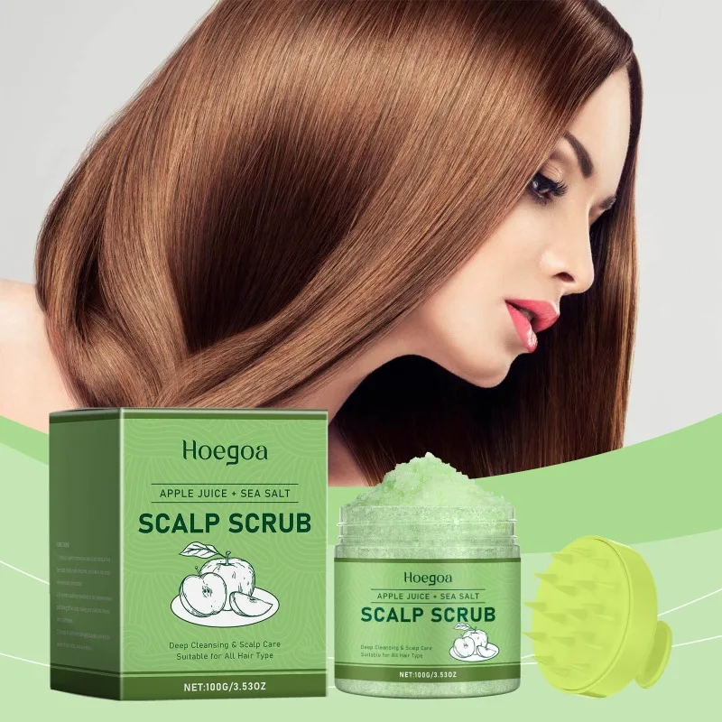 

Скраб для ухода за кожей головы Очищающее средство для волос с морской солью Контролирует масло добавляет объем, уменьшает разглаживание перхоти, освежает кожу головы