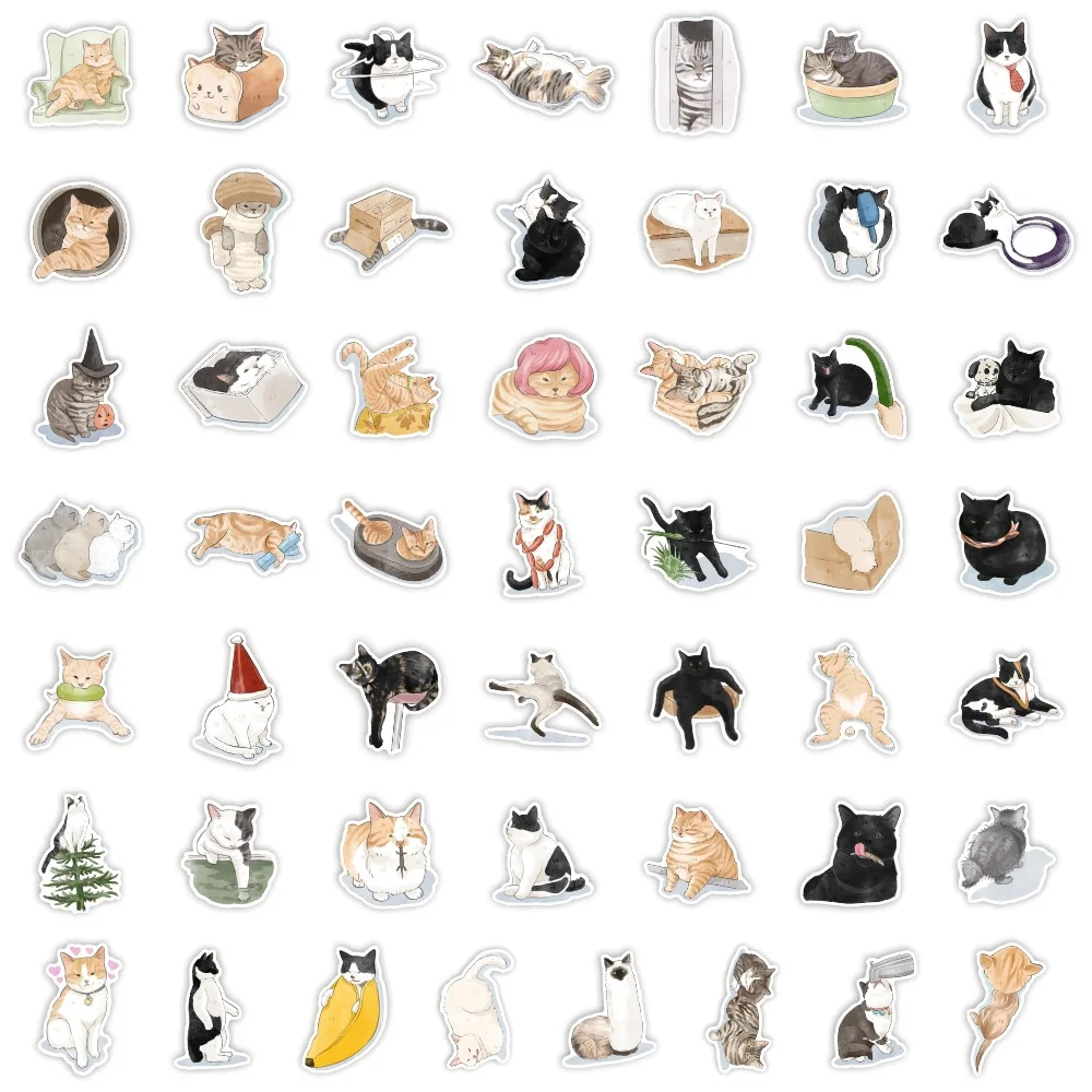 10/30/50Pcs Cute Cats Stickers Waterproof Decal Laptop Motorcycle Luggage Snowboard Fridge Car Pegatinas