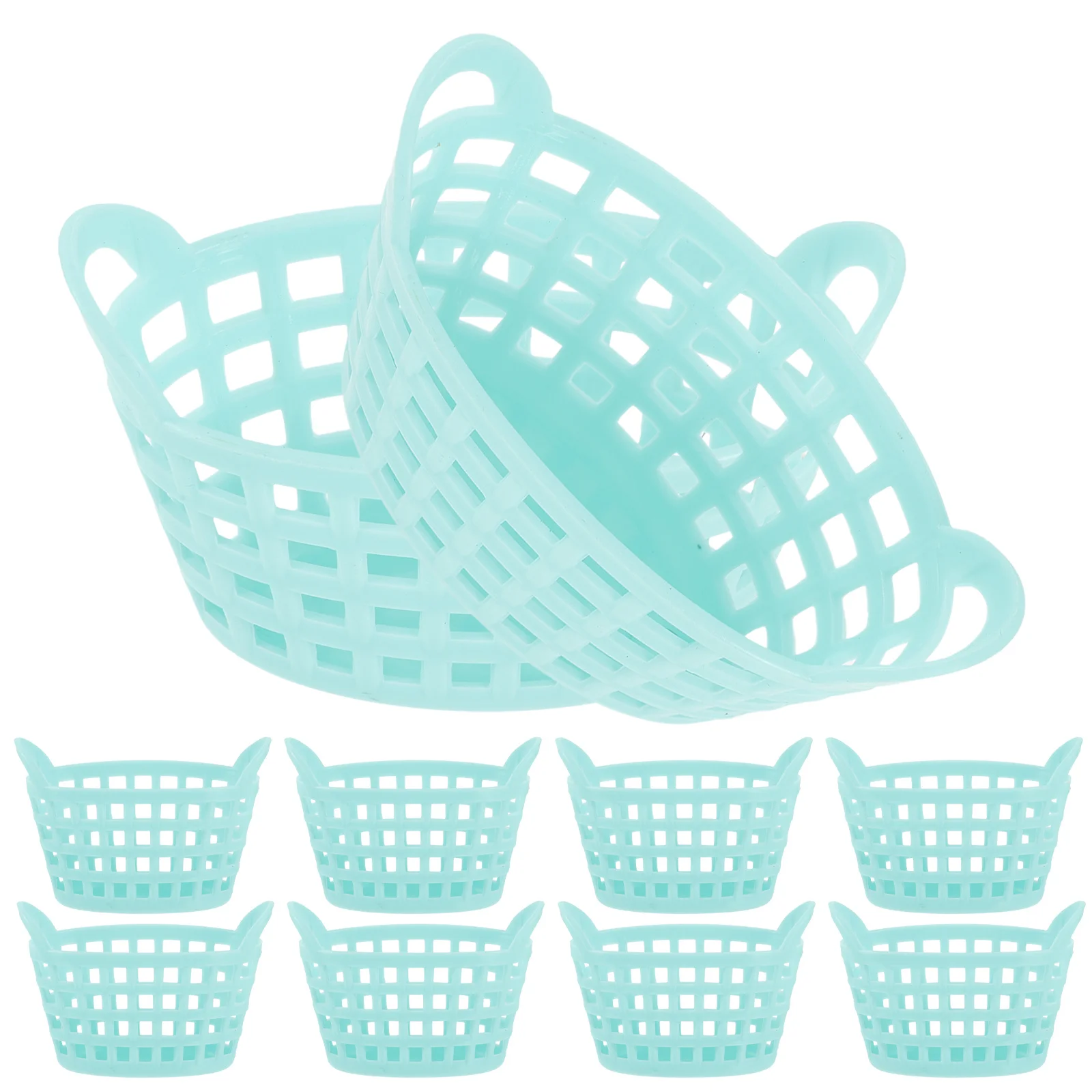 Cestino portatile in miniatura da 10 pezzi in plastica di piccole dimensioni per bambini, mini decorazioni per la casa, Pasqua, Baby Shower, caramelle, gioielli