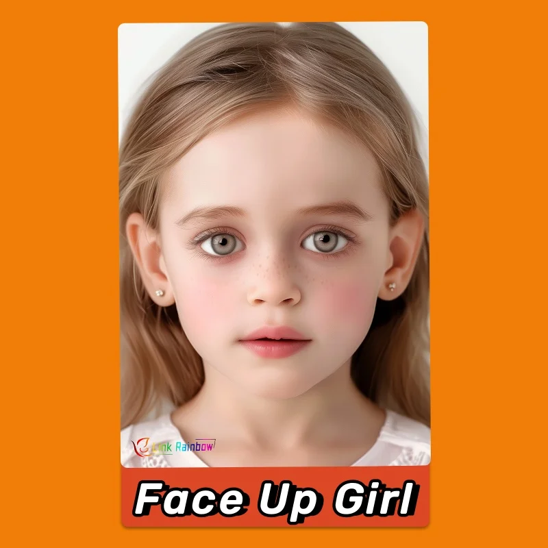 Children Facial Painting Real Person White Background Practice Board  Repeatedly Rinsed Frosted Version