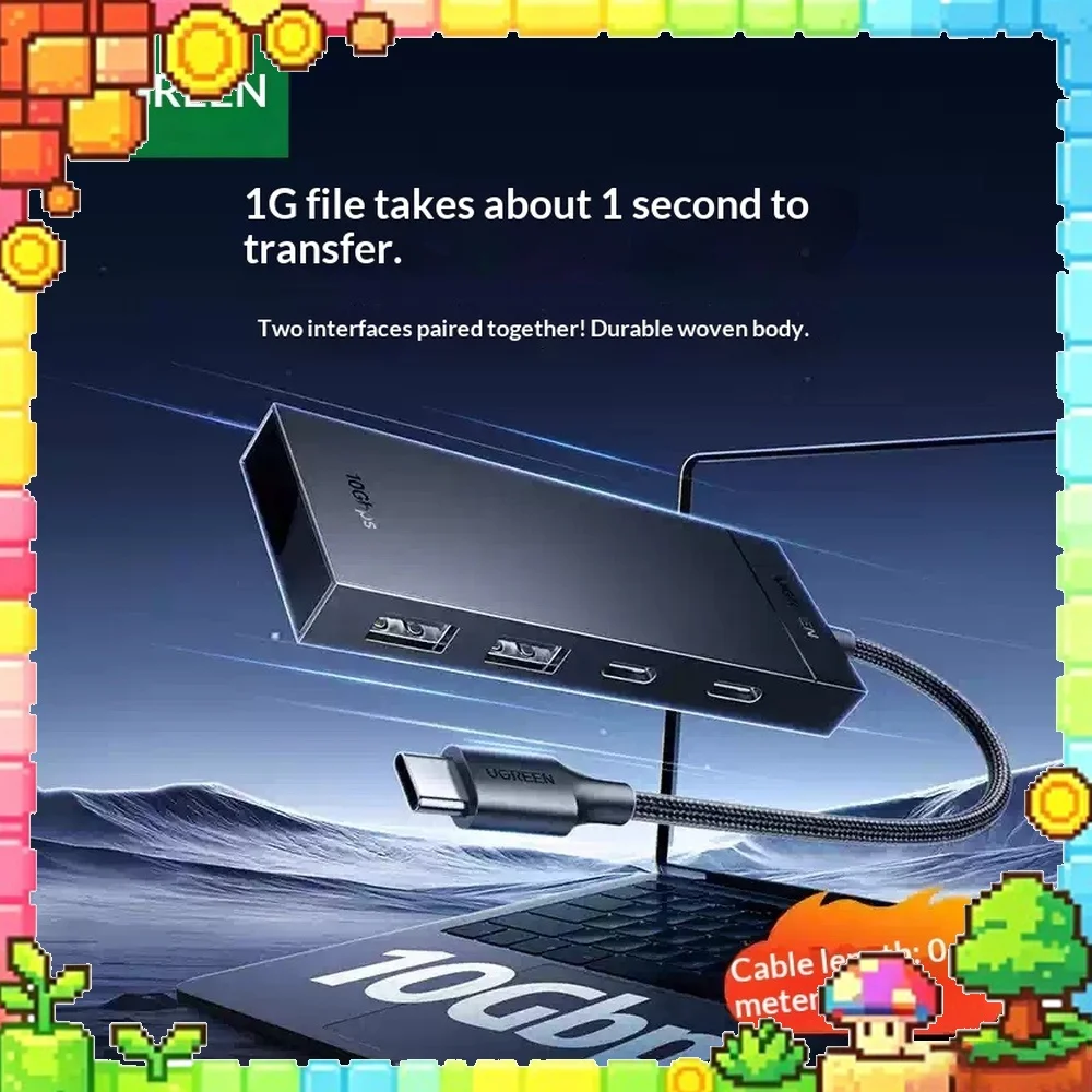 UGREEN 35583 USB C Hub USB 3.2 Gen 2 Splitter 10Gbps High Speed Type C Adapter for Laptop PC