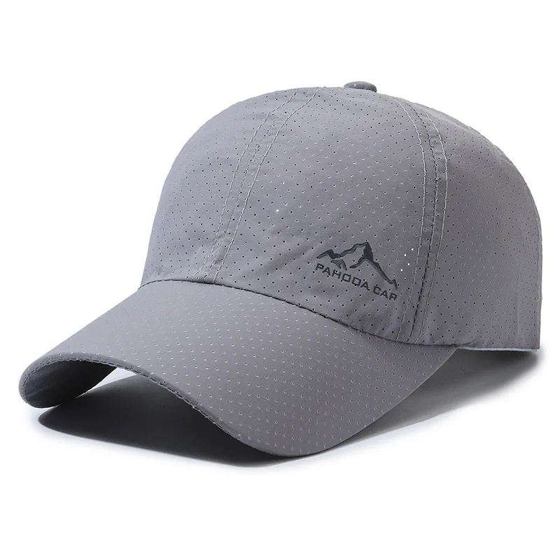 Summer Quick Drying Thin Breathable Mesh Sports Hat Men and Women Sun UV Protection Letter Printed Baseball Outdoor Hiking Cap