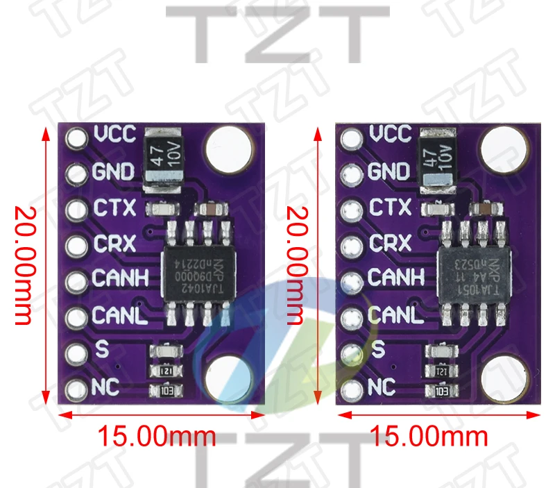 TZT 1/3PCS TJA1042 TJA1051 Hochgeschwindigkeits-Transceiver-Modul mit geringem Stromverbrauch und CAN-Transceiver-Modul TJA1051T TJA1042 für Arduino – Detail 2