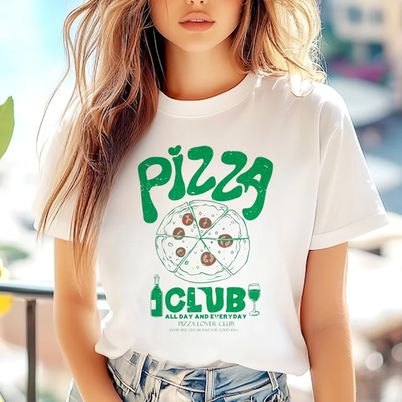 Amalfi Coast Lemon Summer Fruit Print Holiday Women's White Top T-Shirt Casual Round Neck Women's Beach Summer Style T-Shirt