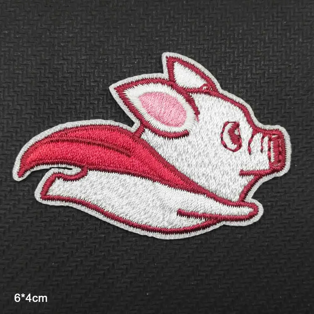 Funny Pig Dog With Cloak Manteau Iron On Embroidered Clothes Patches For Clothing Boys Man Wholesale