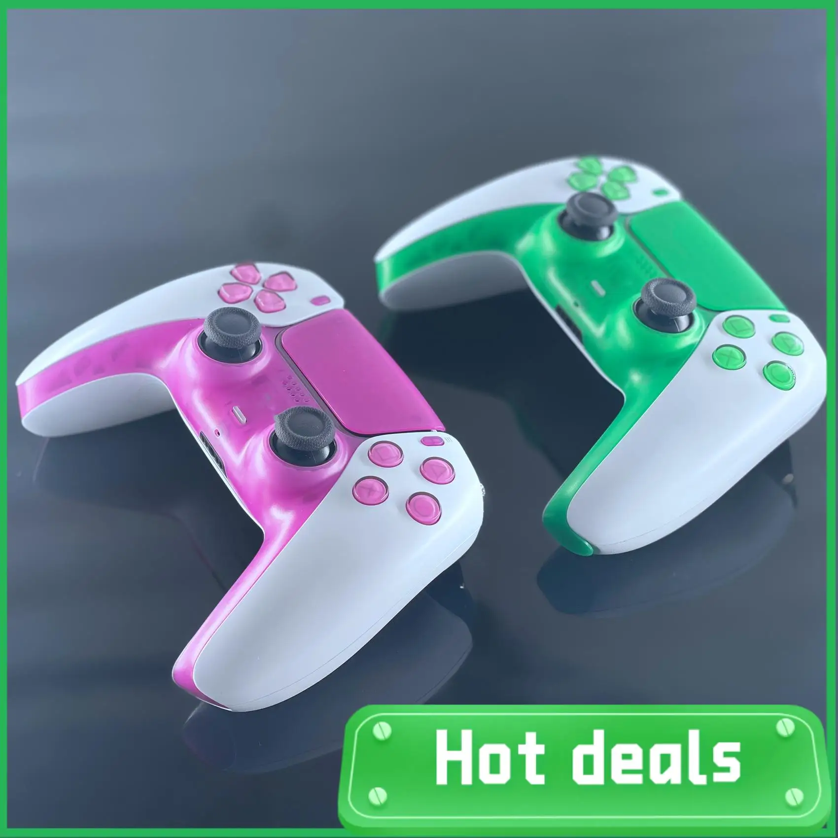 

Thumb Stick Grip Cap Gamepad Decoration Strip Shell Replacement Front Cover Kit For Sony PS5 Accessories