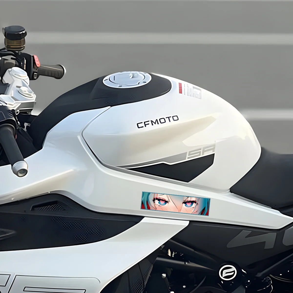 JDM 애니메이션 소녀 눈 시선 반사 오토바이 스티커 모토 바디 연료 탱크 헬멧 액세서리 Zontes Kawasaki YAMAHA 용 데칼
