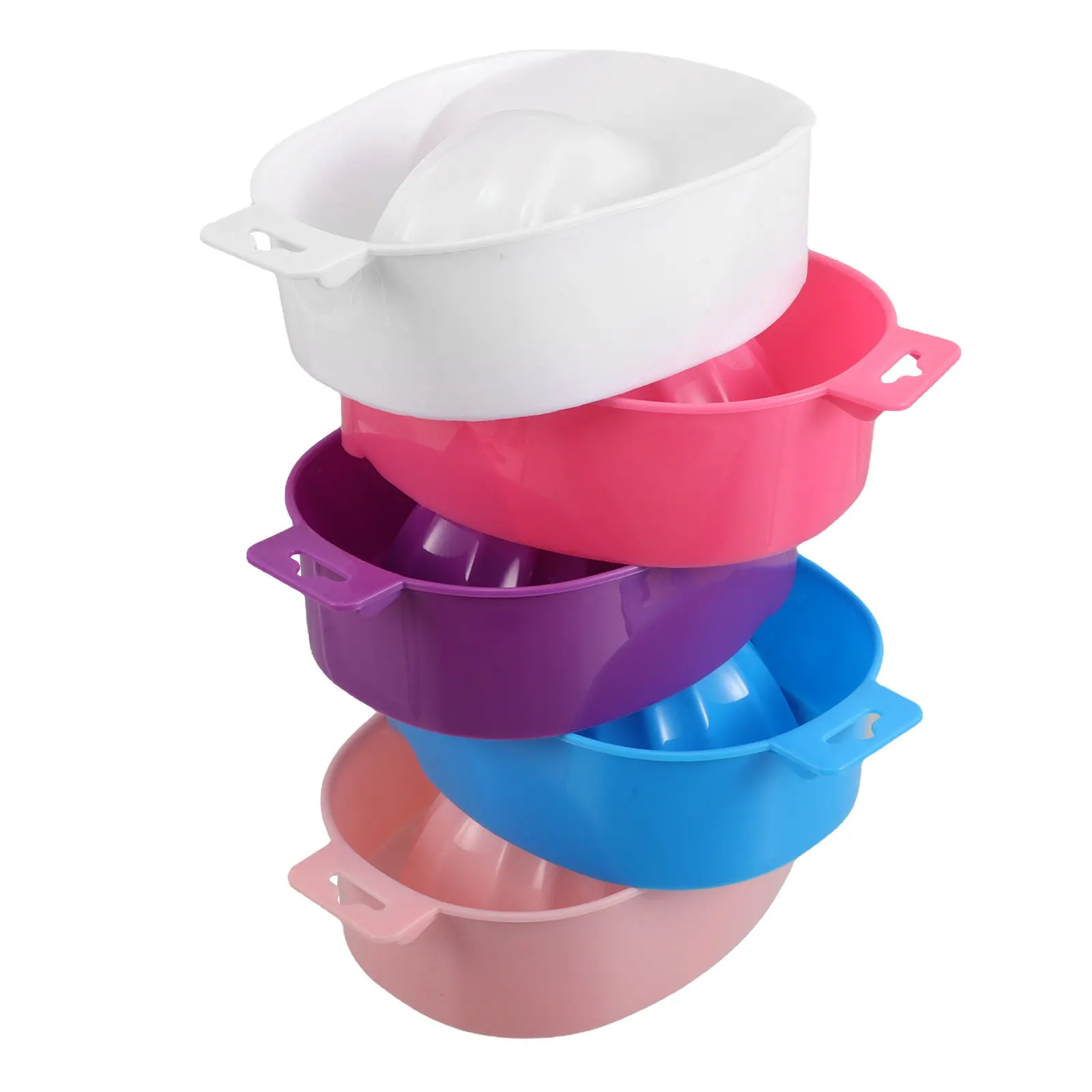 5pcs Nail Soak Bowl for Hand Soaking & Polish Removal – Leak-Proof, Spacious Manicure Beauty Tool