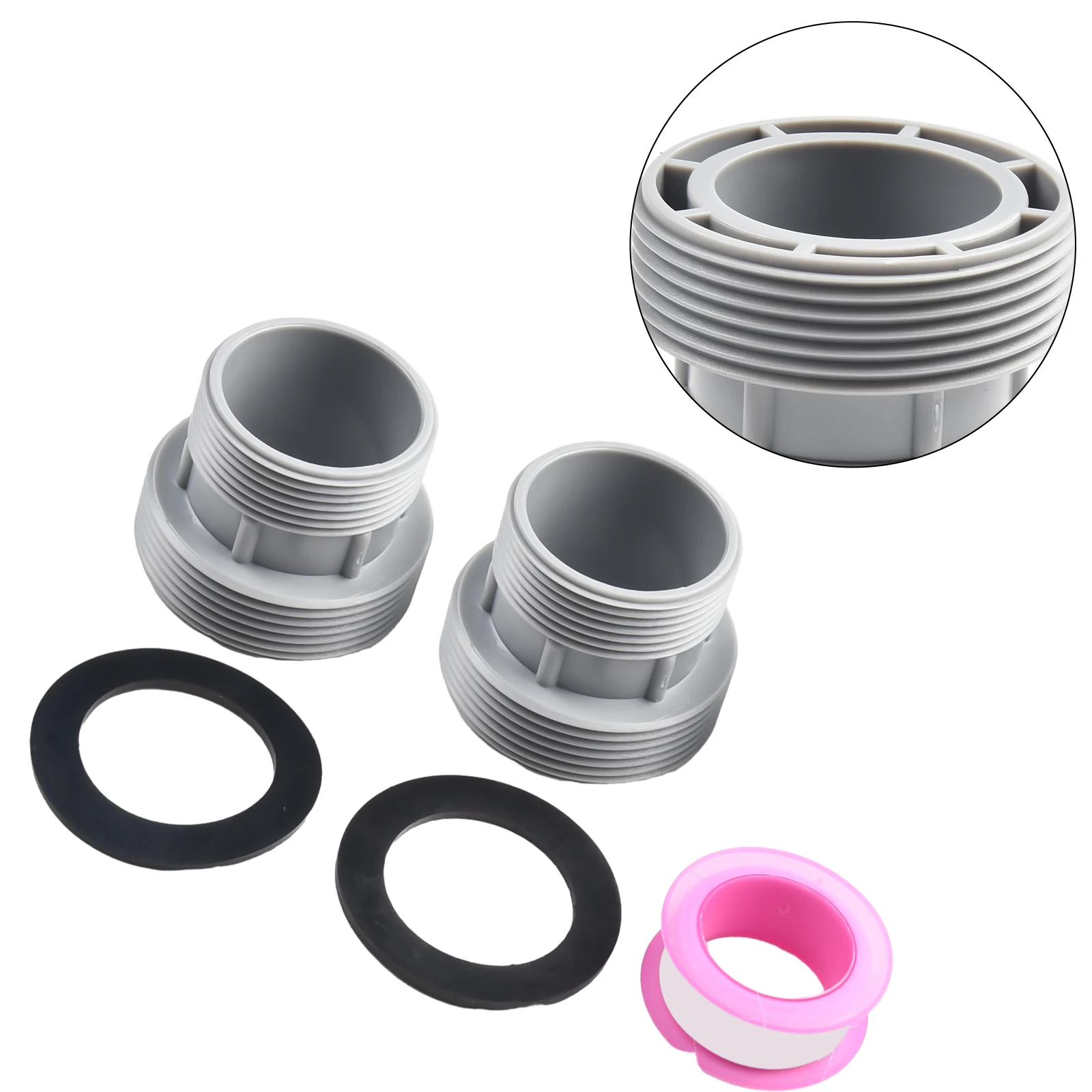 

40mm To 1 1/2inch Filter Hose Conversion Kit Above Ground Pool Adapter Connects Swimming Pool Hose Adapter Connection Nozzle