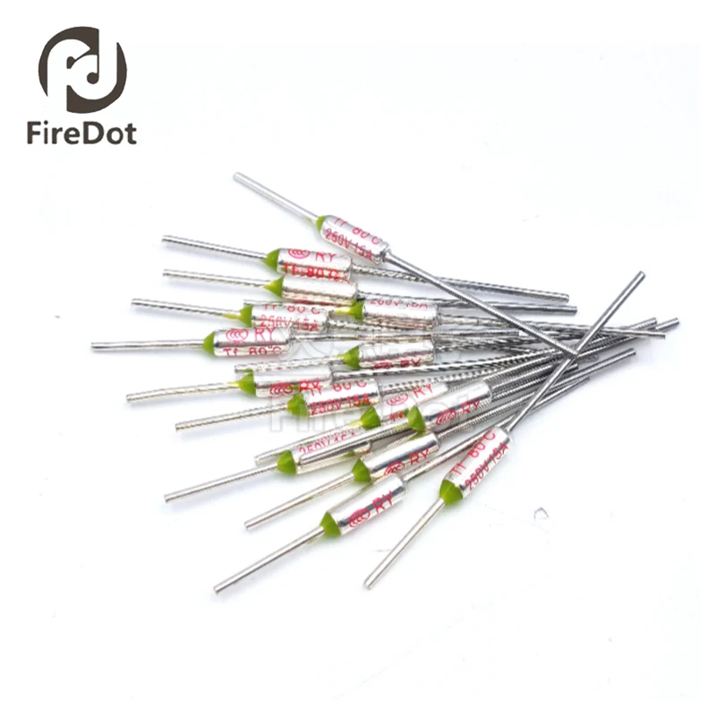 100pieces/1 bag Thermal protection RY TF185℃172/65/240/135 degrees 250V 10A temperature fuse wire for household electric rice co