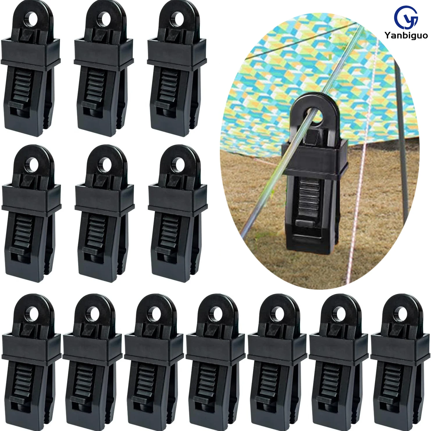 Tarp Clips Heavy Duty Lock Grip，Tarp Clamps for Cover Awnings, Outdoor Camping, Caravan Canopies, Car Tarp Clip Crocodile Mouth