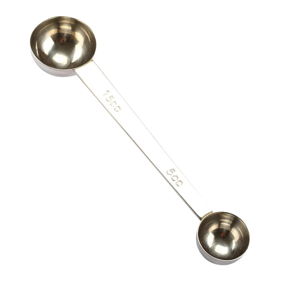 

1 Double Head Coffee Scoop Stainless Steel Mini Measuring Spoon for Coffee Tea Ingredients Dishwasher Safe